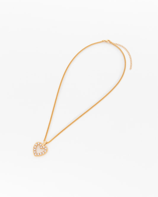 Cadena con dije de corazón aperlado