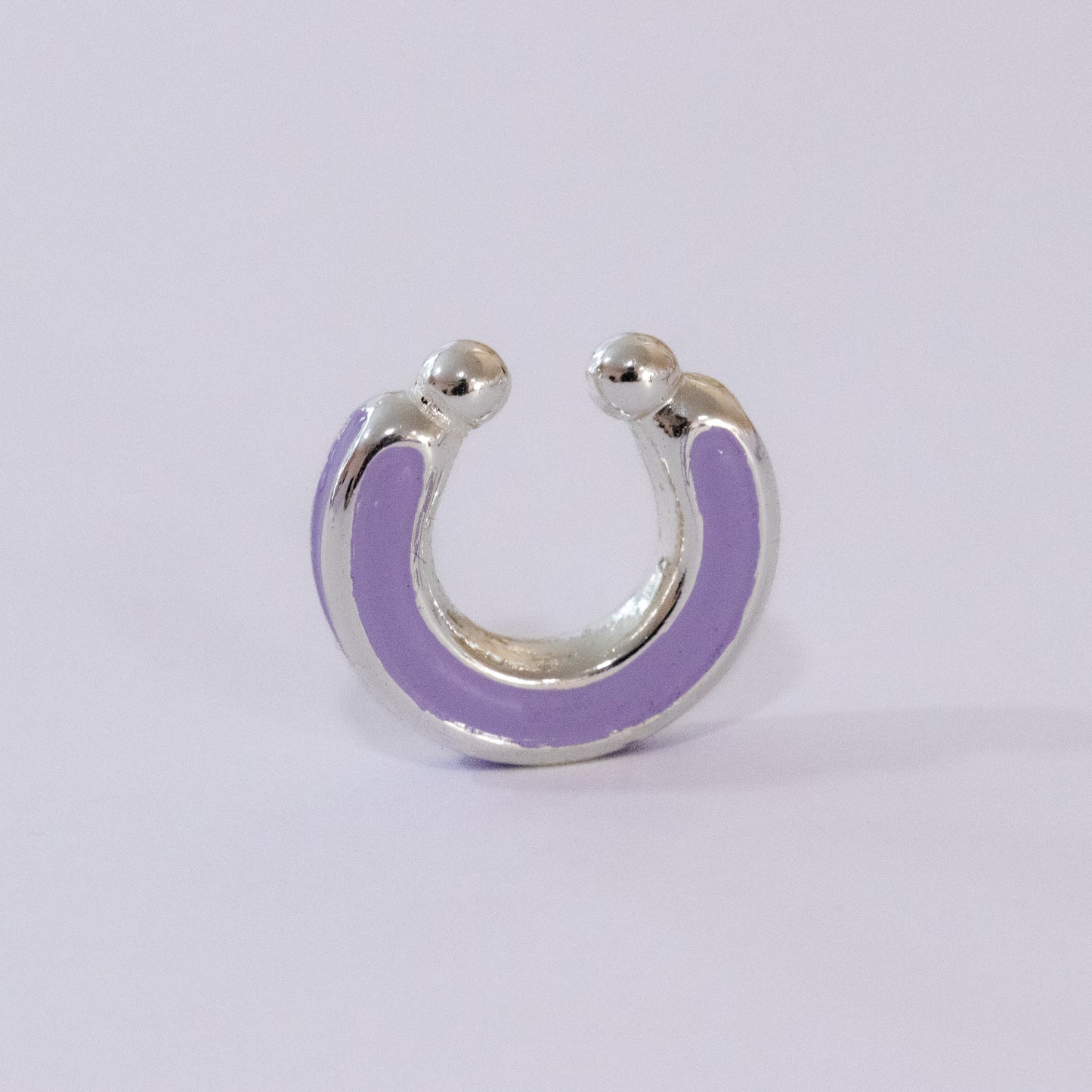 Set x2 earcuff lila silver.