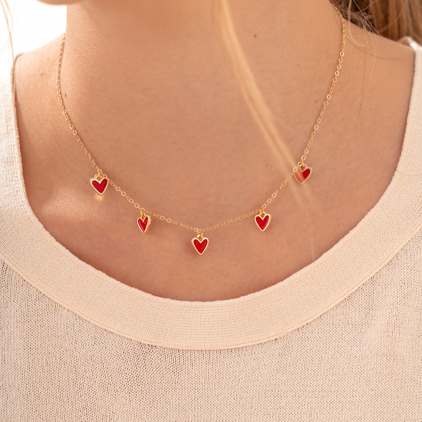 Choker multicorazones
