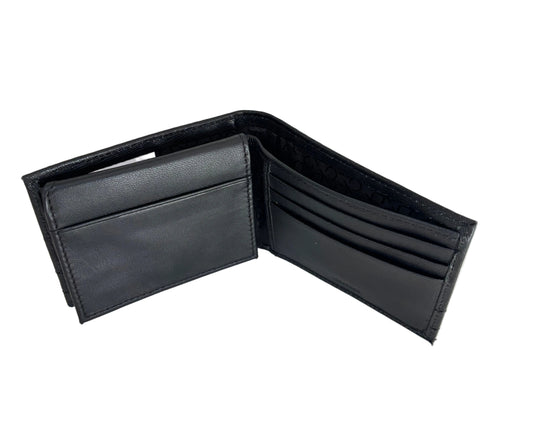 Billetera de cuero plegable, Calvin Klein.
