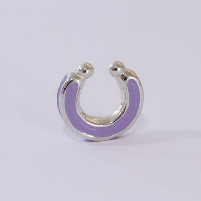 Set x2 earcuff lila silver.
