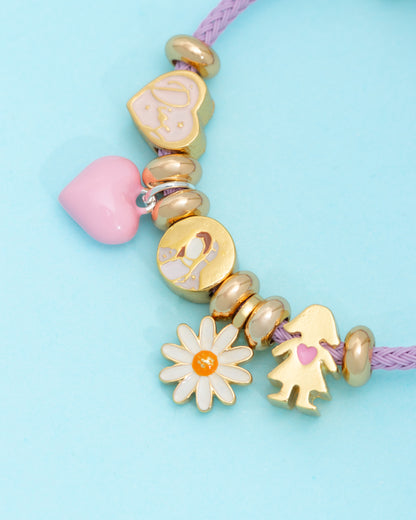 Pulsera personalizable morada.