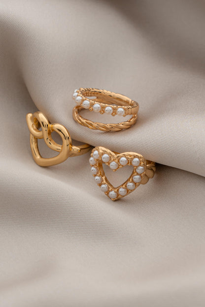 Anillo tipo lazo de corazón