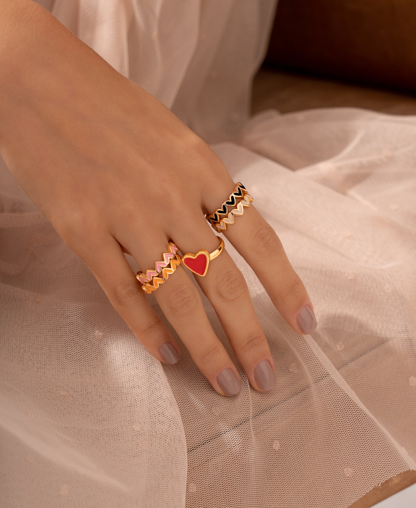 Setx2 anillos multicorazones.