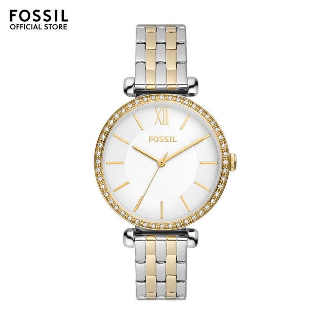 Reloj Fossil dorado con plateado.