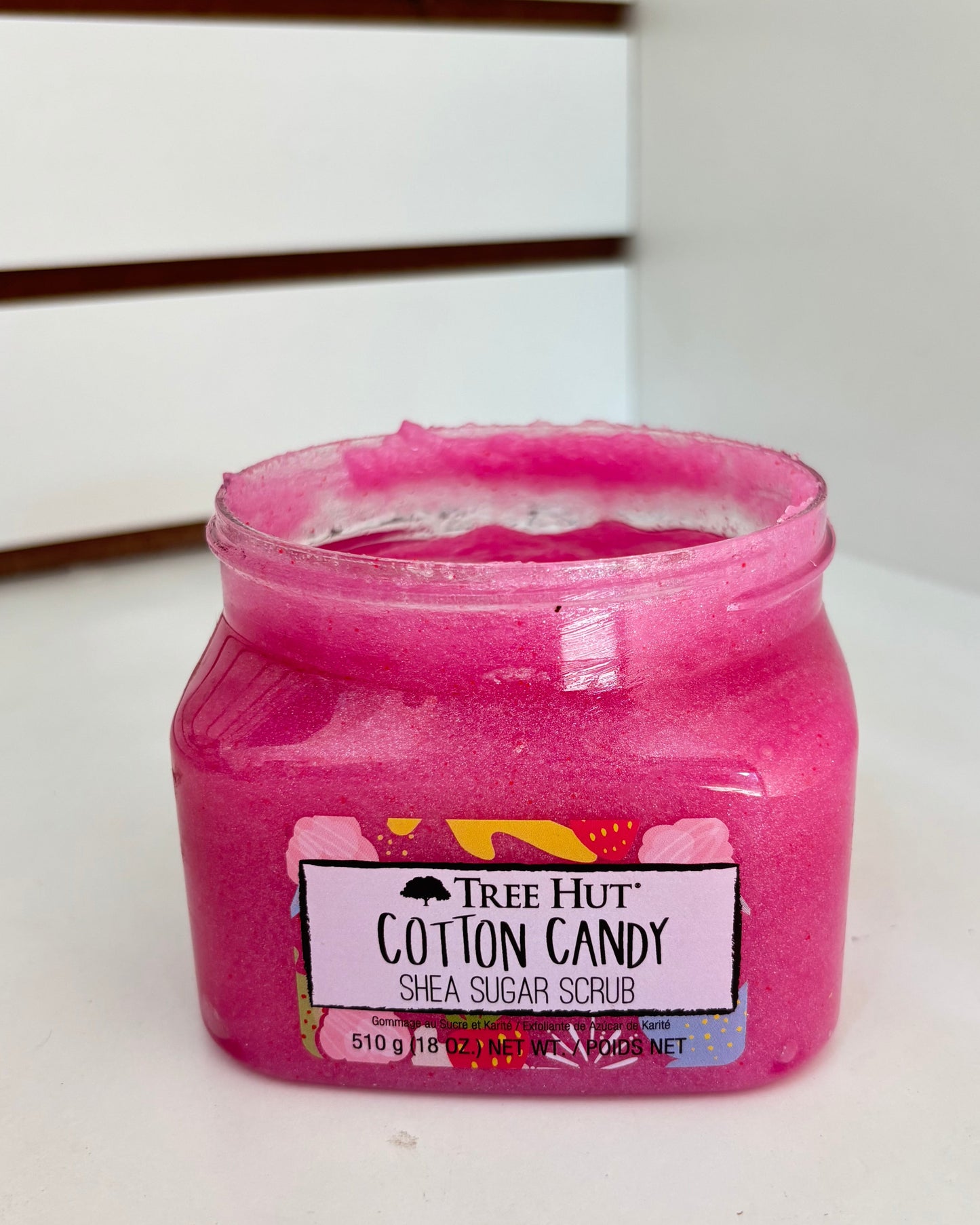 Exfoliante de azúcar TreeHut Cotton Candy - 510 gramos.