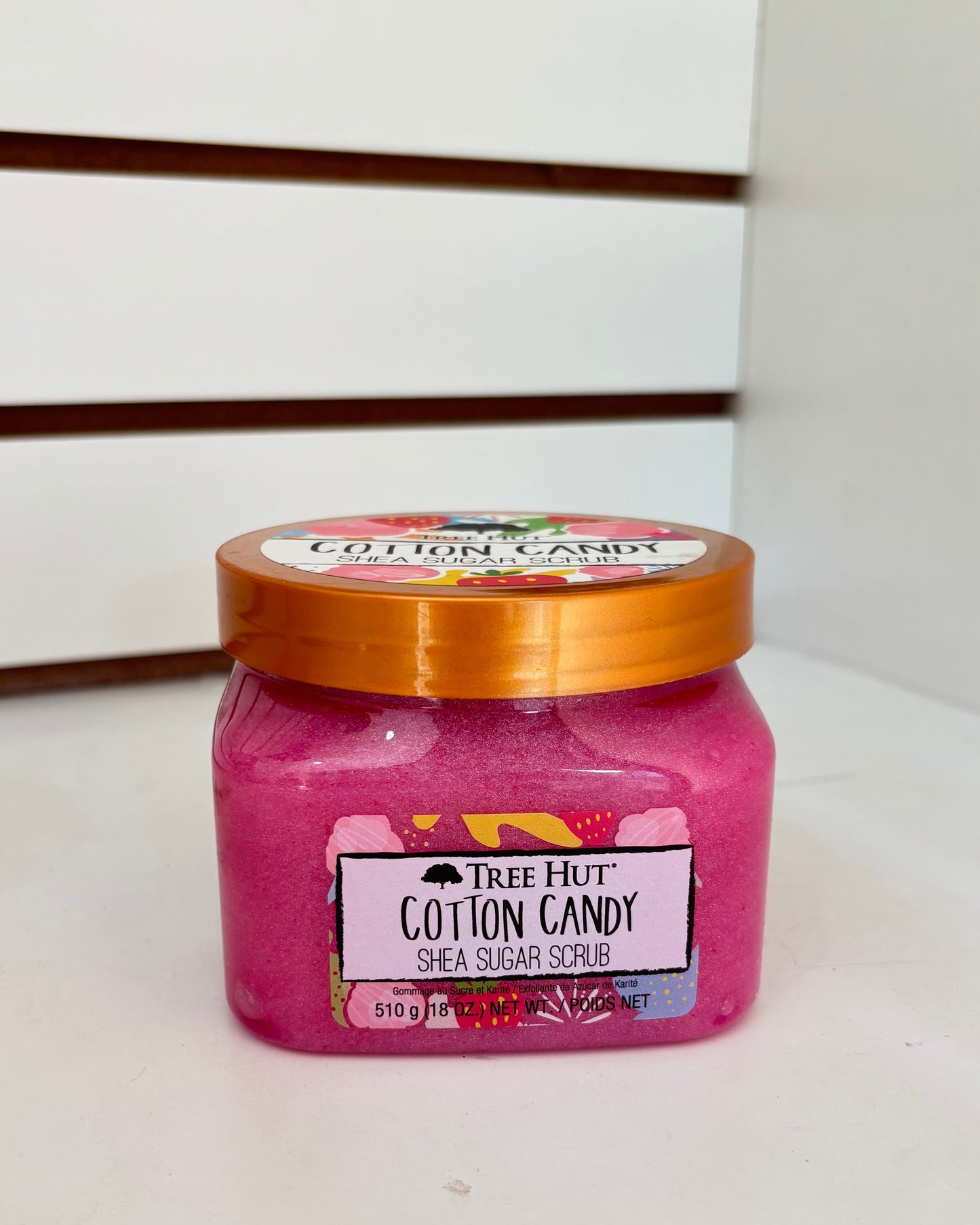 Exfoliante de azúcar TreeHut Cotton Candy - 510 gramos.
