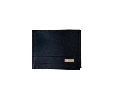 Billetera de cuero plegable, Calvin Klein.