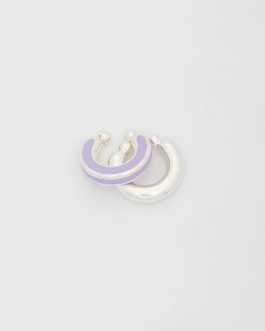Set x2 earcuff lila silver.