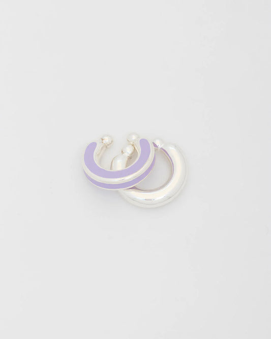Set x2 earcuff lila silver.