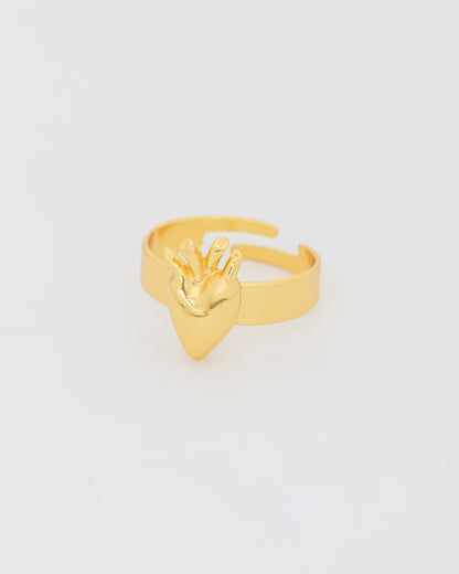Anillo corazón anatómico
