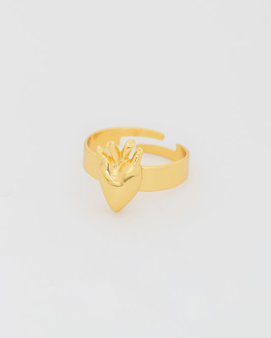 Anillo corazón anatómico