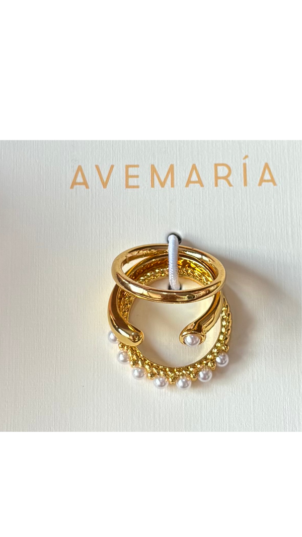 Setx3 anillos de perla