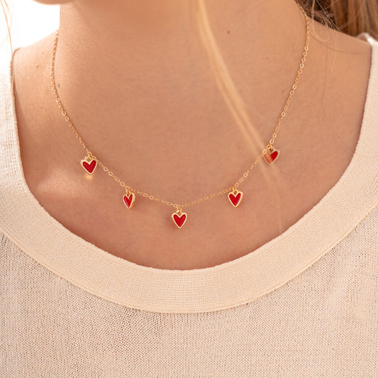 Choker multicorazones