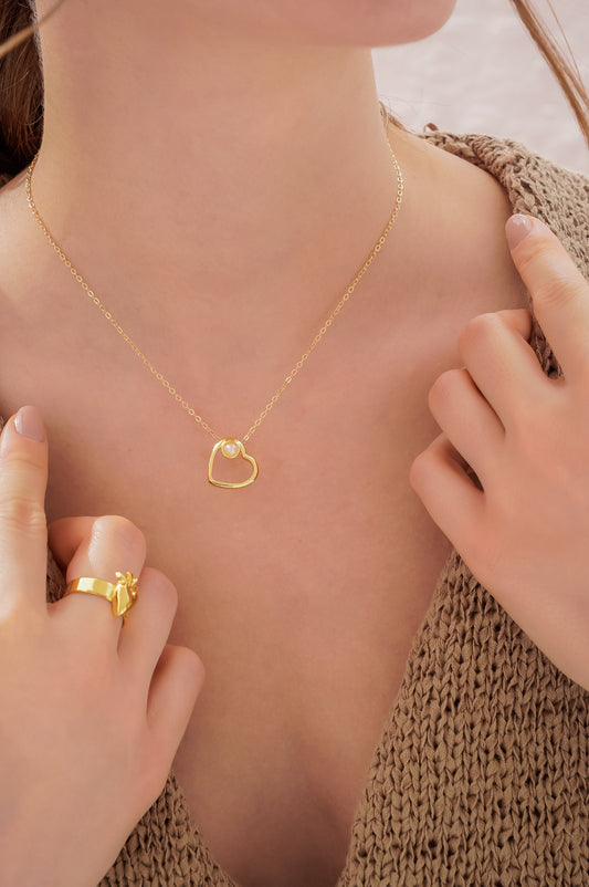 Collar de corazón para mamá.