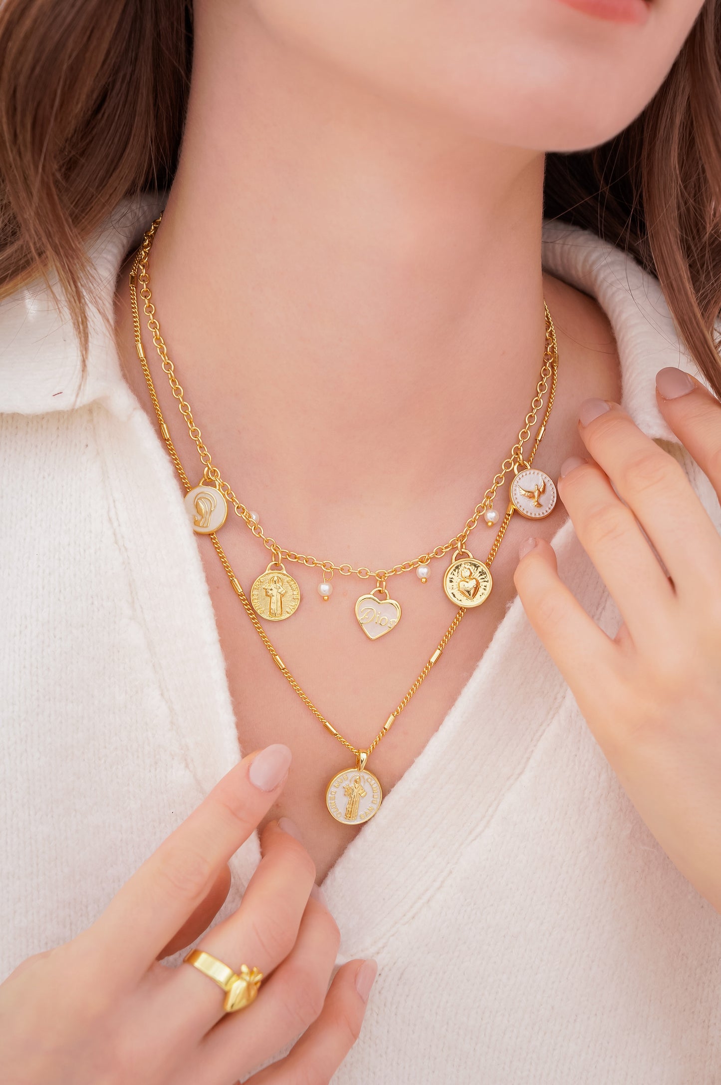 Collar multicharm religioso “nuevo”