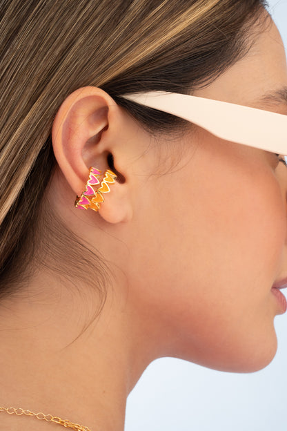 Setx2 earcuff multicorazones.