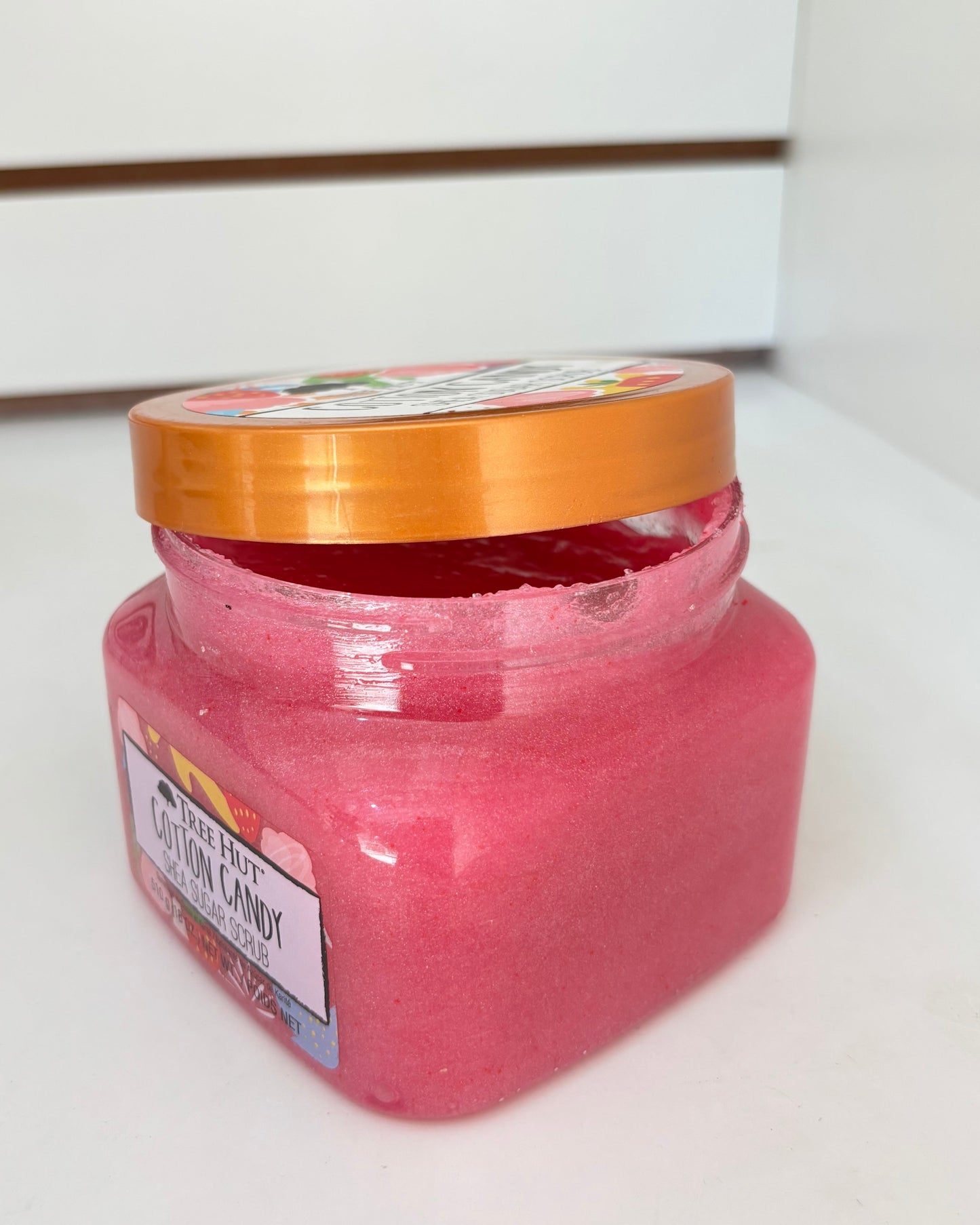 Exfoliante de azúcar TreeHut Cotton Candy - 510 gramos.