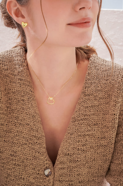 Collar de corazón para mamá.