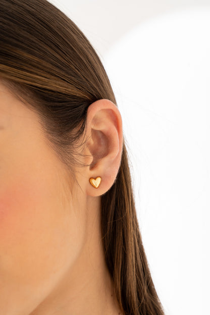 Set collar con dije de corazón + aretes.
