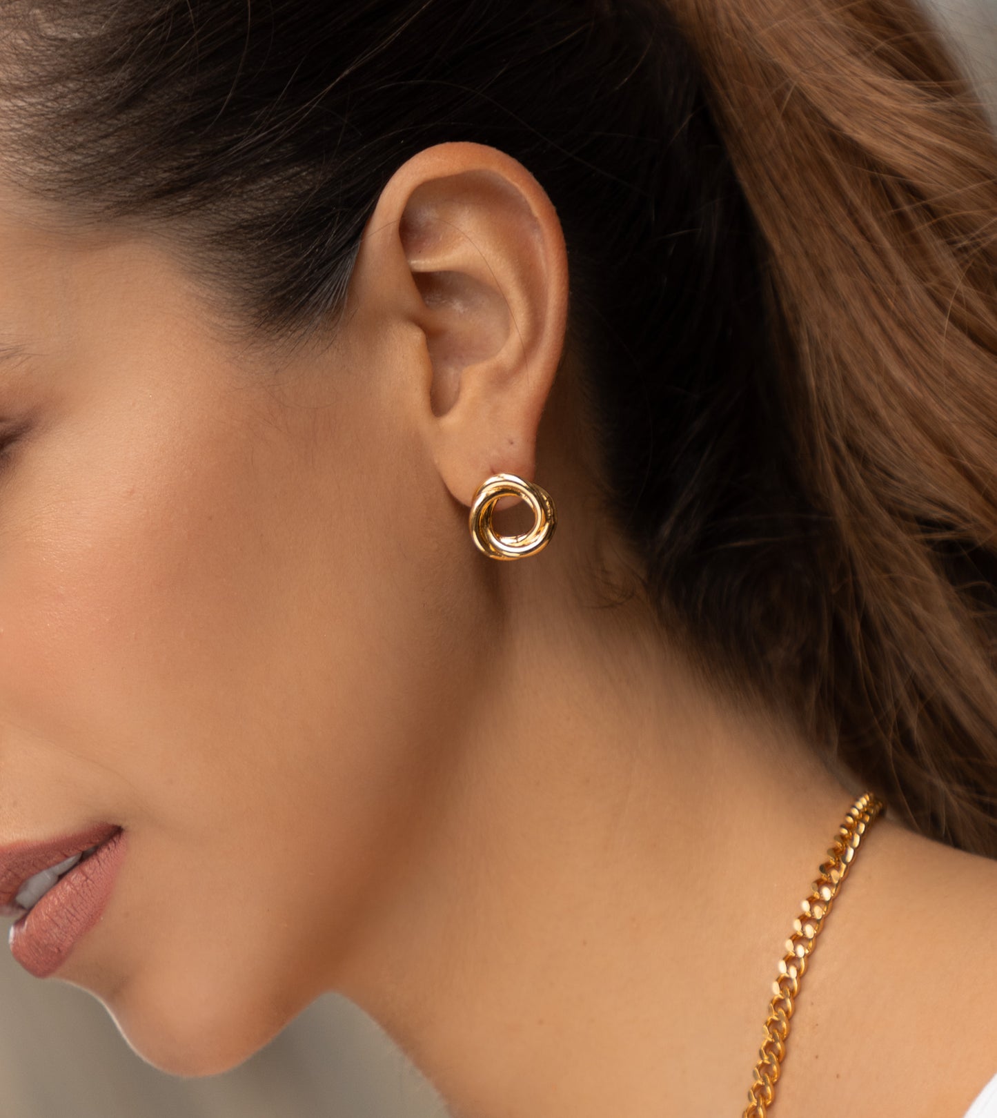 Aretes lazo entorche.