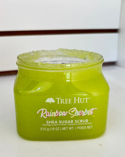 Exfoliante de azúcar TreeHut Rainbow Sherbet - 510 gramos.