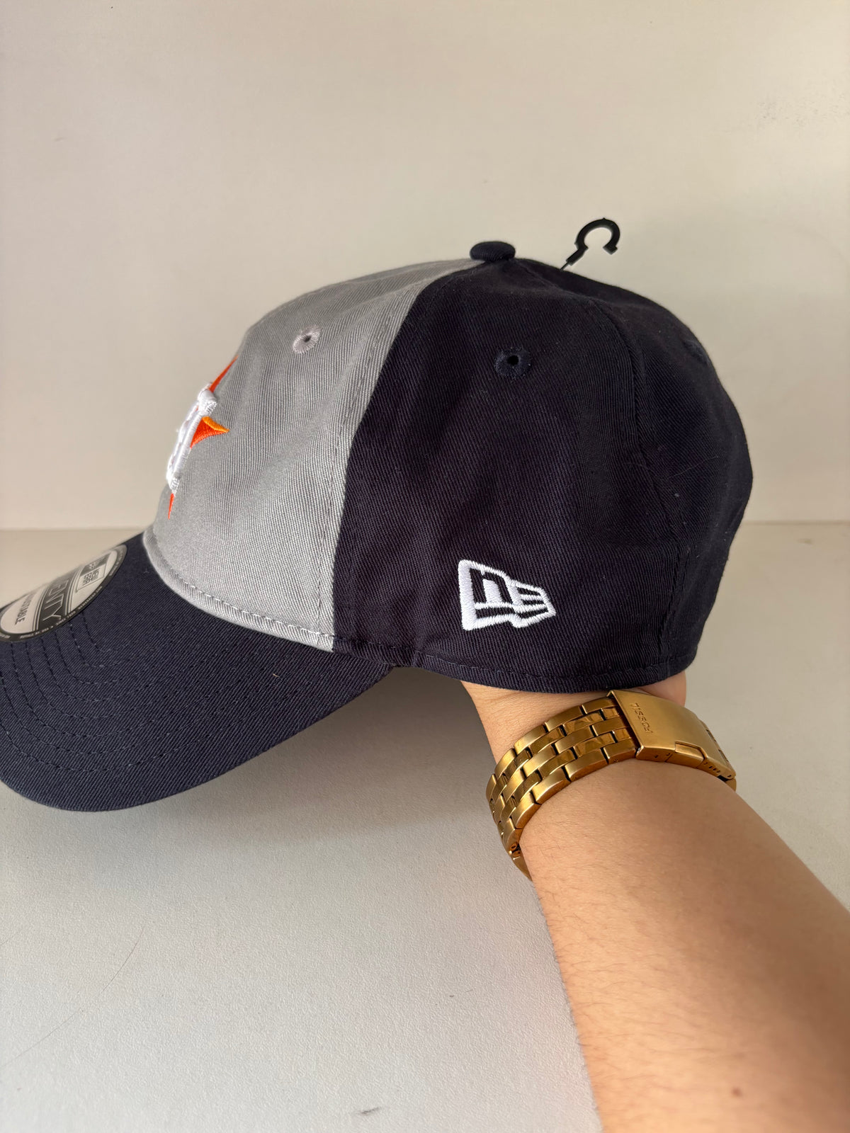 Gorra Astros gris con azul