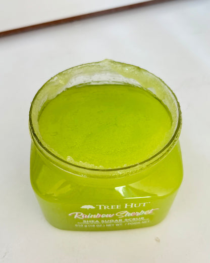 Exfoliante de azúcar TreeHut Rainbow Sherbet - 510 gramos.