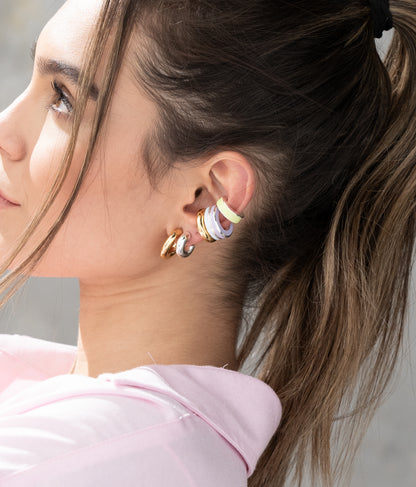 Set x2 earcuff lila silver.