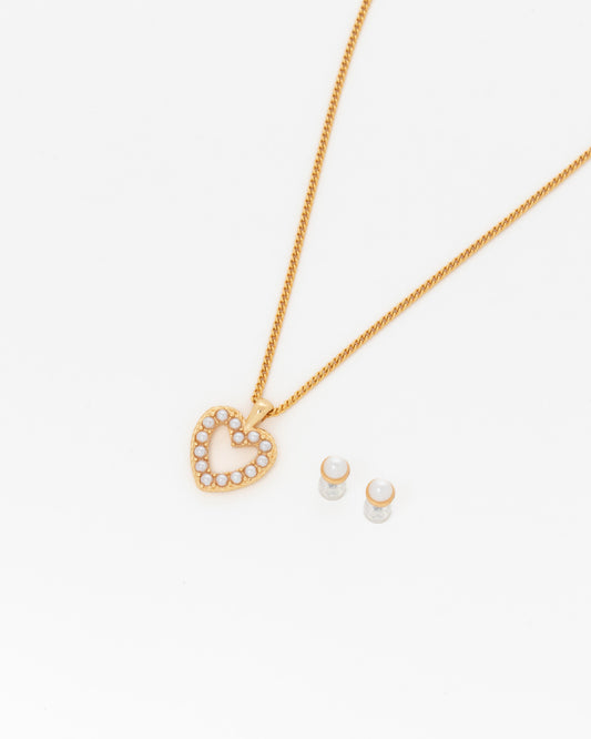 Cadena con dije de corazón aperlado