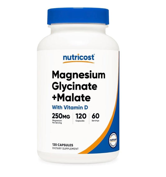 Glicinato de magnesio + malato con vitamina D